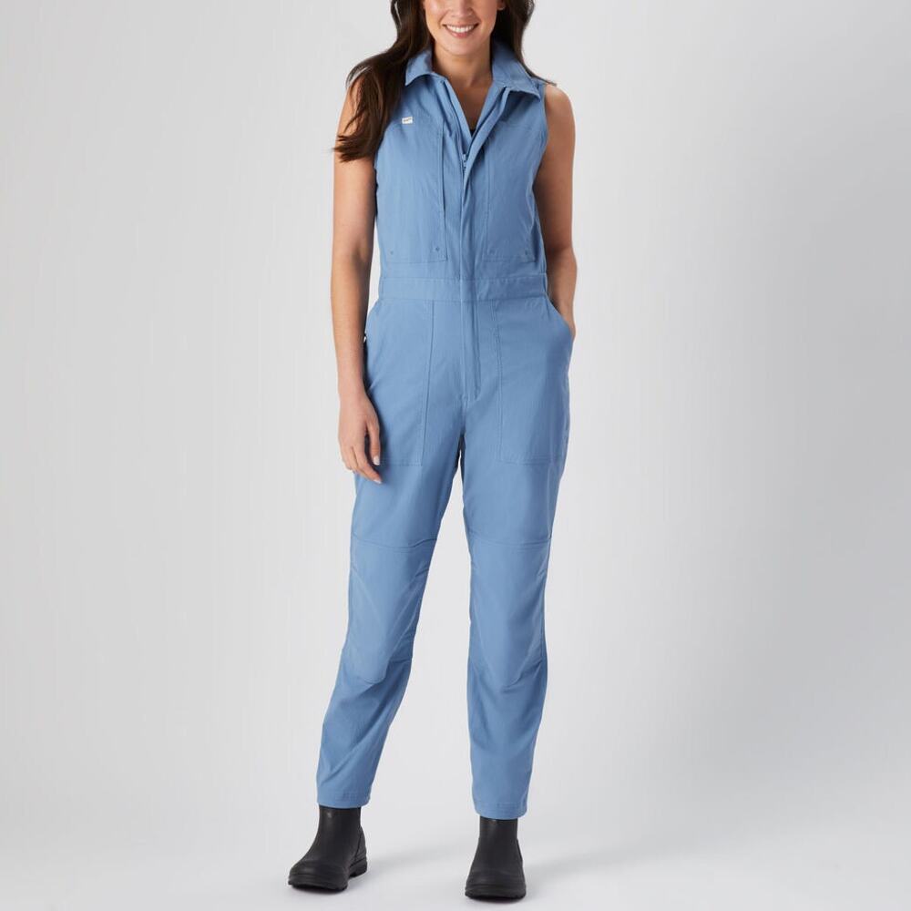 Duluth Trading Co. NWT Women's Heirloom Gardening Sleeveless Blue Coveralls XXL
